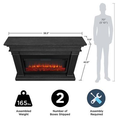 Image showing  58.5 in. Beau Landscape Electric Fireplace in Gray