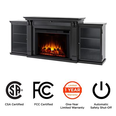 Image showing  83.75 in. Electric Tracey Grand Media Fireplace, Black