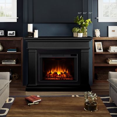Real Flame 55.5 in. Electric Centennial Grand Fireplace, Black