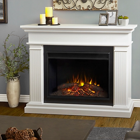 Real Flame 55.5 in. Centennial Grand Electric Fireplace, White
