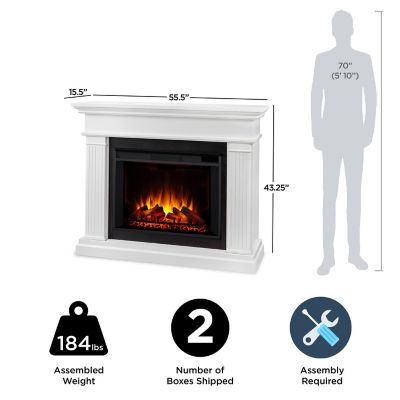 Image showing  55.5 in. Electric Centennial Grand Fireplace, White