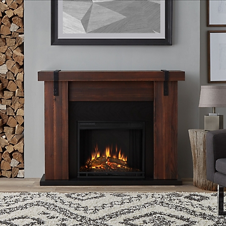 Real Flame 48.5 in. Aspen Electric Fireplace in Chestnut Barnwood
