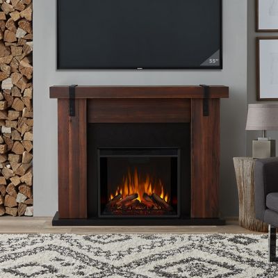 Image showing  48.5 in. Aspen Electric Fireplace in Chestnut Barnwood