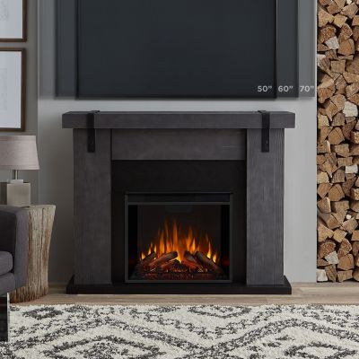 Image showing  Electric Indoor Aspen Fireplace, 48.5 in., Gray Barnwood