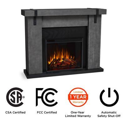 Image showing  Electric Indoor Aspen Fireplace, 48.5 in., Gray Barnwood
