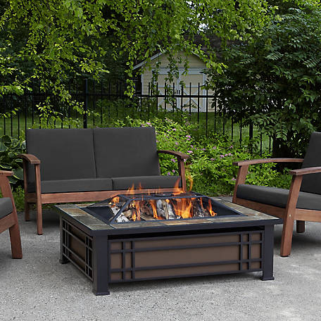 Real Flame Hamilton Rectangle Wood, Tractor Supply Fire Pit