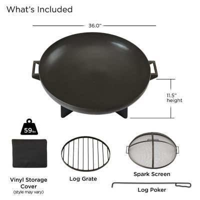 Image showing  31.75 in. Anson Wood-Burning Fire Bowl, Gray