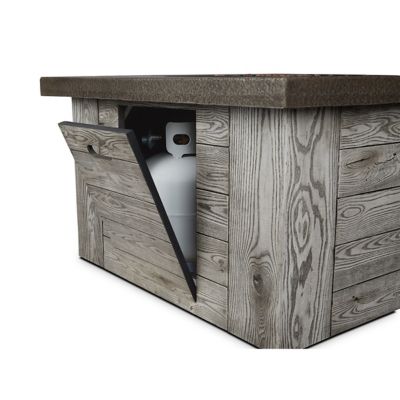 Image showing  Forest Ridge Propane Fire Table with Natural Gas Conversion Kit, Weathered Gray