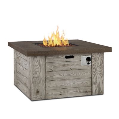 Image showing  Forest Ridge Propane Fire Table with Natural Gas Conversion Kit, Weathered Gray