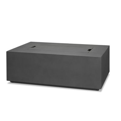 Image showing 6 th Real Flame Aegean Small Rectangle Propane Gas Fire Table with Natural Gas Conversion Kit, Weathered Slate