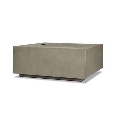Image showing 6 th Real Flame Aegean Square Propane Gas Fire Table with Natural Gas Conversion Kit, Mist Gray