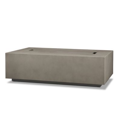 Image showing 5 th Real Flame Aegean Large Rectangle Propane Gas Fire Table with Natural Gas Conversion Kit, Mist Gray