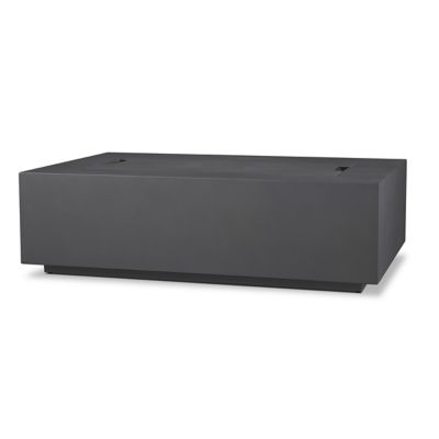 Image showing 5 th Real Flame Aegean Large Rectangle Propane Gas Fire Table with Natural Gas Conversion Kit, Weathered Slate