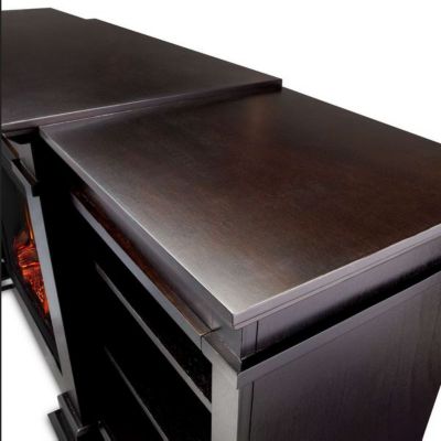 Image showing  71.73 in. Fresno Media Electric Fireplace in Dark Walnut