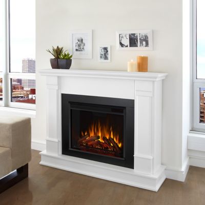 Real Flame 48 in. Silverton Electric Fireplace, White