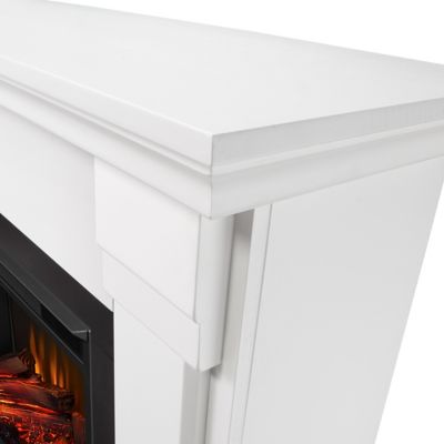 Image showing 5 th Real Flame Electric Indoor Silverton Fireplace, 48 in., White