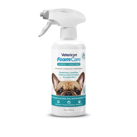 Vetericyn FoamCare Pet Shampoo and Conditioner 16 oz. Small Pet Shampoos