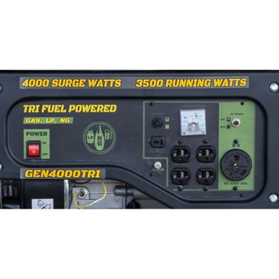 Image showing  4,000/3,500-Watt Tri-Fuel Portable Generator