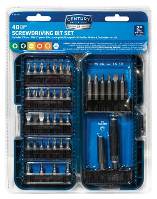 Century Drill & Tool Screwdriving Bit Set 40Pc