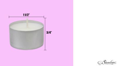 Image showing  Unscented Tea Light Candles, 6-7 Hour Burn Time, 200-Pack