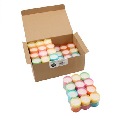 Stonebriar Collection Multicolor Unscented Tea Light Candles, 6-7 Hour Burn Time, 96-Pack