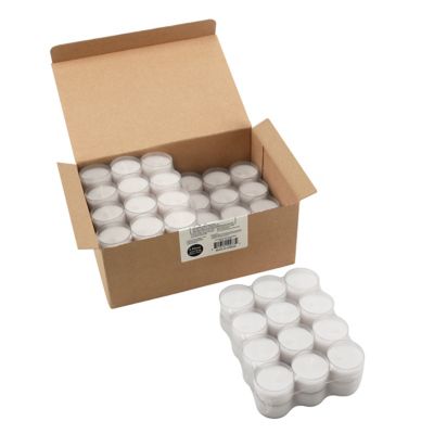 Stonebriar Collection Unscented Clear Cup Tea Light Candles, 6-7 Hour Burn Time, 96-Pack