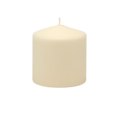 Image showing  Unscented Pillar Candles, 3 in. x 6 in., Ivory, 6-Pack