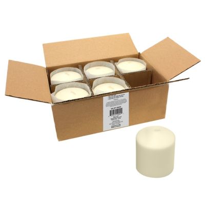Stonebriar Collection Unscented Pillar Candles, 3 in. x 4 in., Ivory, 6-Pack