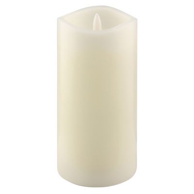 Image showing  3 in. x 6 in. Real Wax LED Candle Set with Remote, White, 6-Pack