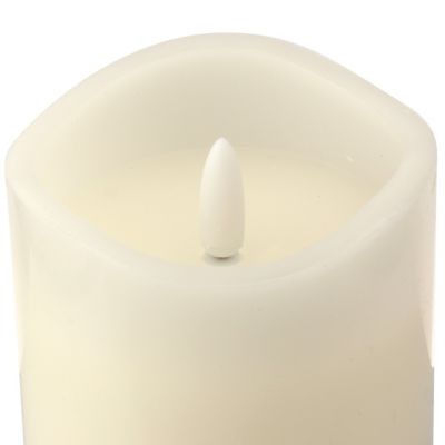 Image showing  3 in. x 6 in. Real Wax LED Flameless Candles with Remote, Ivory, 6-Pack