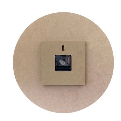 Image showing  Old Fashioned Wood Wall Clock with Roman Numerals, 14 in.