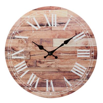 Stonebriar Collection Wooden Wall Clock with Roman Numerals, 14 Inch Nice looking wall clock