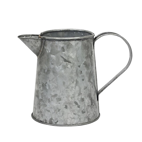 Stonebriar Collection Galvanized Metal Pitcher with Handle