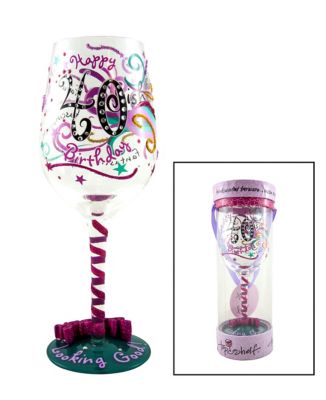 Top Shelf 40ish Birthday Novelty Wine Glass