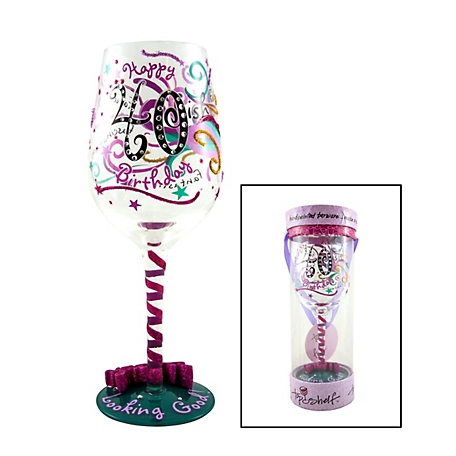 Top Shelf 40ish Birthday Novelty Wine Glass