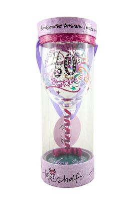 Image showing  40ish Birthday Novelty Wine Glass