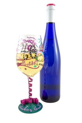 Image showing  40ish Birthday Novelty Wine Glass