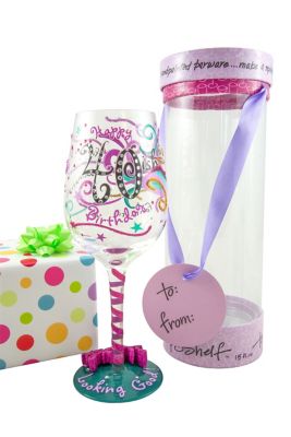 Image showing  40ish Birthday Novelty Wine Glass