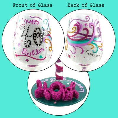 Image showing 5 th Top Shelf 40ish Birthday Novelty Wine Glass