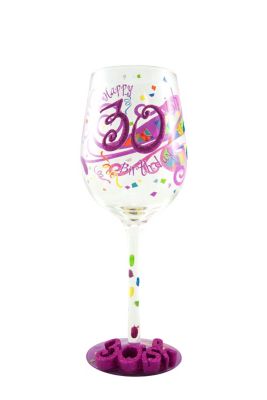 Top Shelf 30ish Birthday Wine Glass