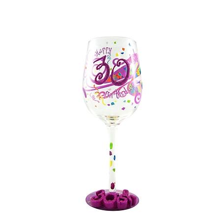 Top Shelf 30ish Birthday Wine Glass