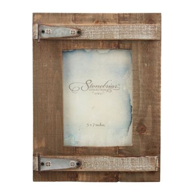 Stonebriar Collection 5 in. x 7 in. Rustic Natural Wood Picture Frame