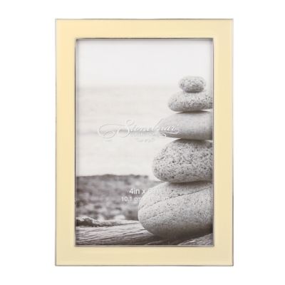 Stonebriar Collection 4 in. x 6 in. Epoxy Picture Frame, Almond