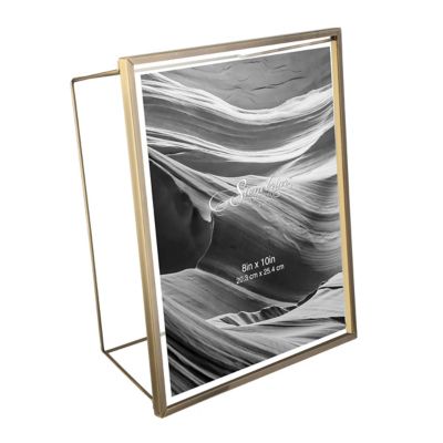Stonebriar Collection 8 in. x 10 in. Wire Picture Frame, Brass