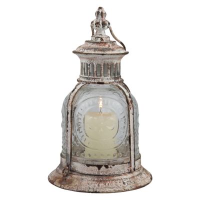 Stonebriar Collection Antique Metal Votive Candle Lantern with Handle, SB-5021A