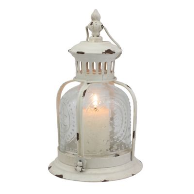 Stonebriar Collection Vintage Worn Metal Votive Candle Lantern with Handle, 10 in., SB-5021A-1