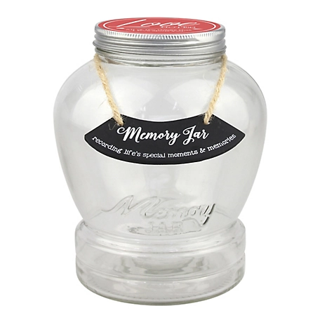 Top Shelf Love Notes Memory Jar Kit with 180 Tickets Pen and Decorative Lid