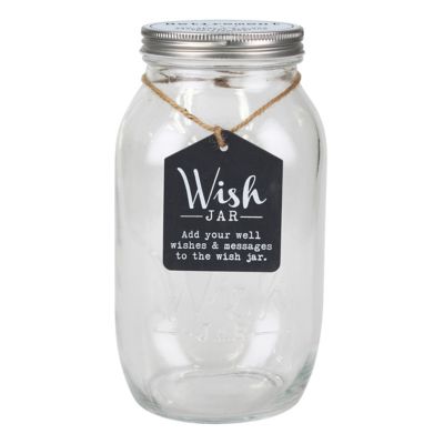 Top Shelf Retirement Wish Jar with 100 Tickets Pen and Decorative Lid