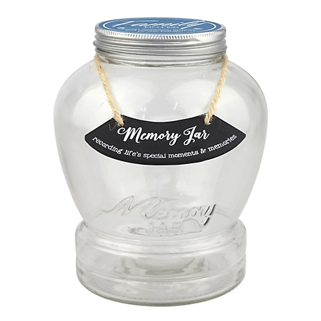 Top Shelf Family Memory Jar with 180 Tickets Pen and Decorative Lid