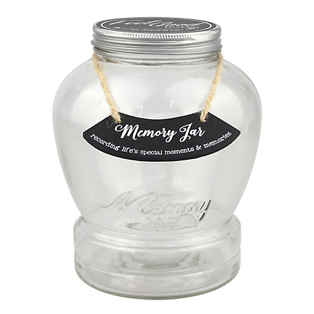 Top Shelf Feel Good Memory Jar with 180 Tickets Pen and Decorative Lid